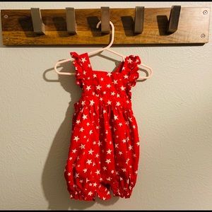 Baby Gap Red and White Stars Romper